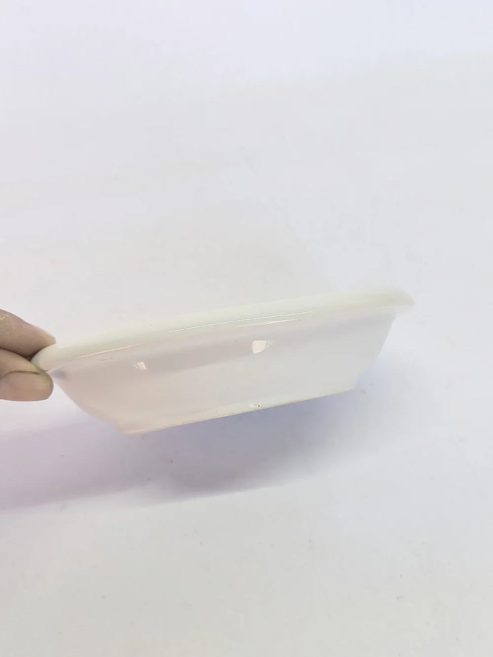 VINTAGE White Oval Ceramic Bathroom Sink Soap Dish 5.5